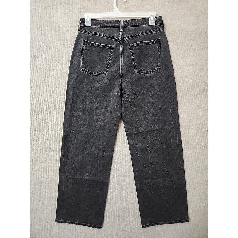 Old Navy Curvy Extra High Rise Wide-Leg Jeans Womens 10 Black Wash NEW - Picture 6 of 11